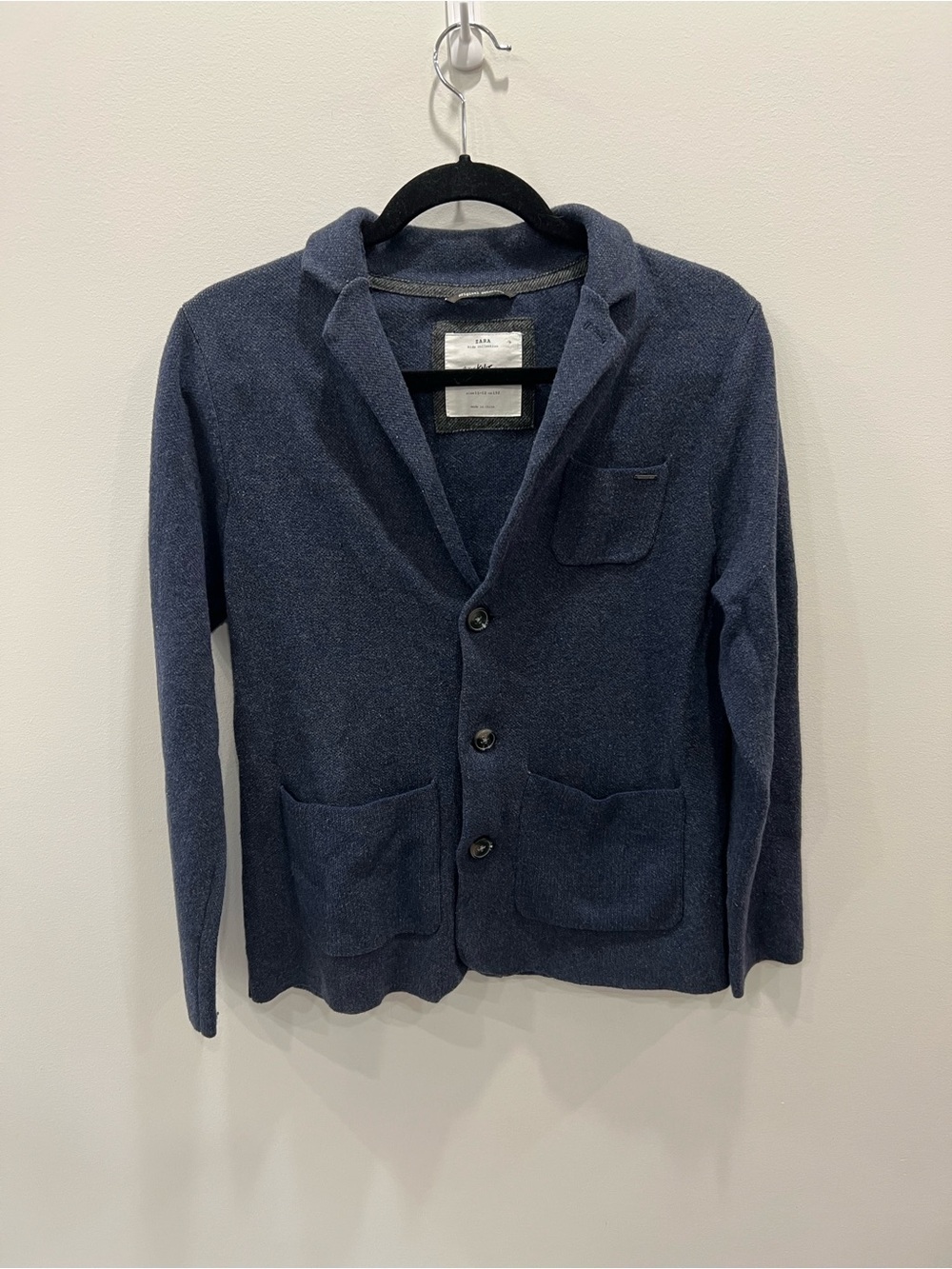 Zara Kids Knit Blazer Cardigan Navy Blue Size 11/12 (152)